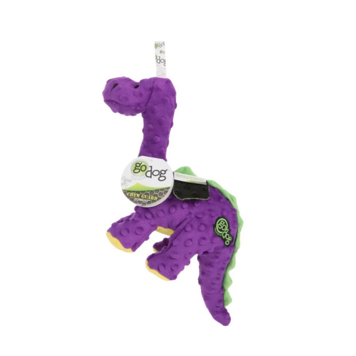 Godog Dinos Bruto The Brontosaurus Dog Toy Purple Large - Pets Perfect