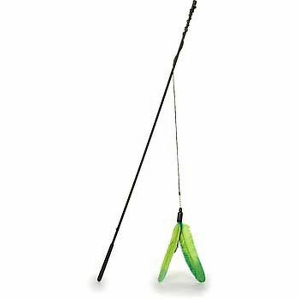 Cat Claws Wand with Feline Flyer Attachment Cat Toy Assorted 1ea/29 in - Pets Perfect