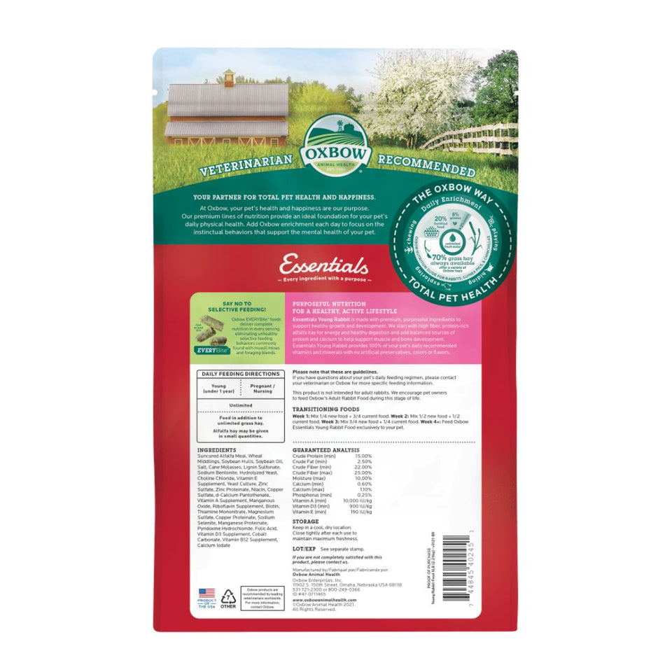 Oxbow Animal Health Essentials Young Rabbit Food 1ea/25 lb