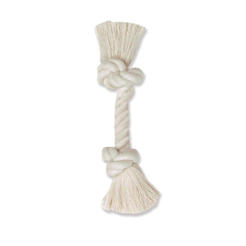 Mammoth Pet Products 100% Cotton Rope Bone White 1ea/12 in, MD Default Title