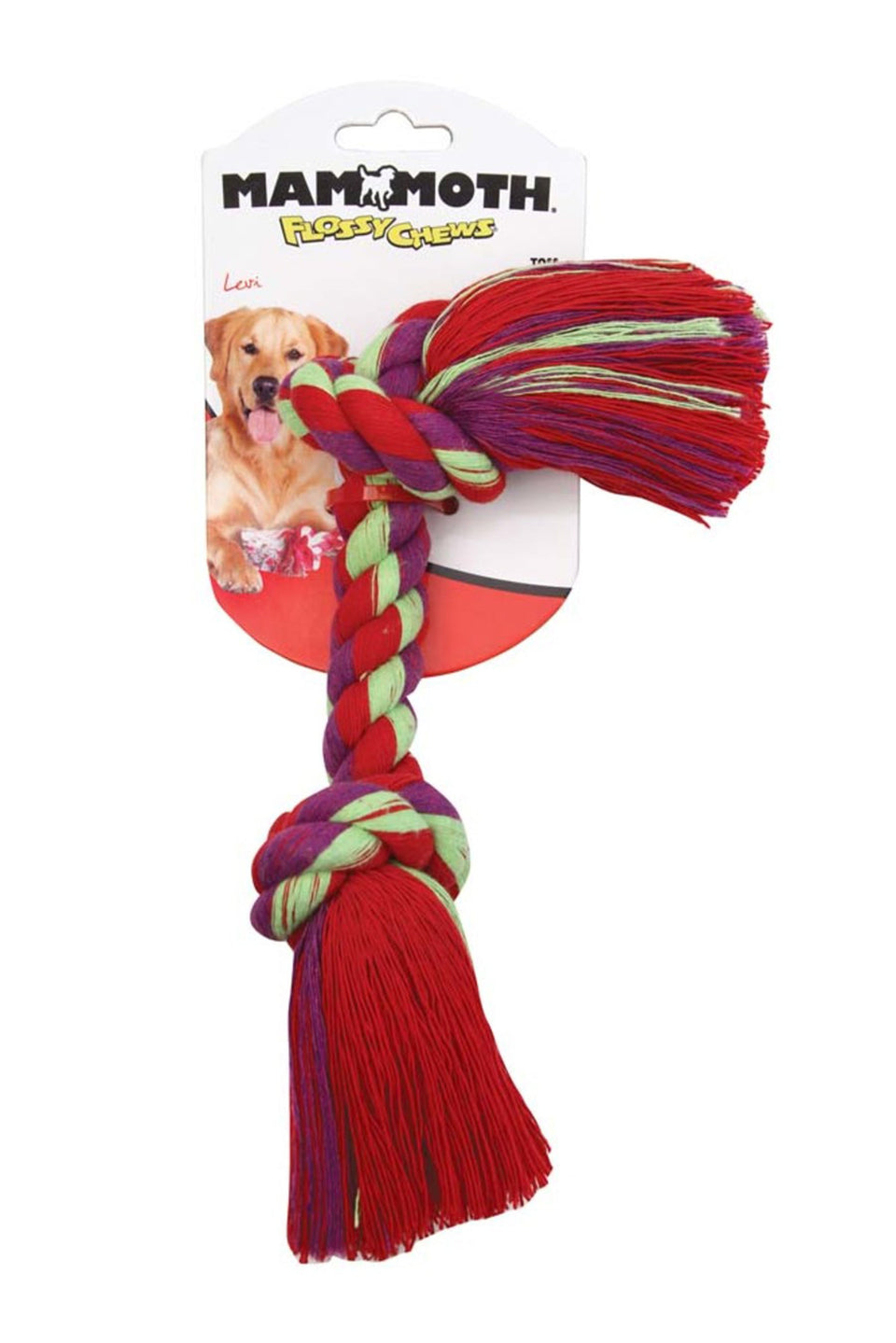 Mammoth Pet Products Cotton Blend Color Rope Bone Dog Toy Assorted, 9 in, Small