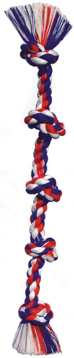 Mammoth Pet Products Cotton Blend Color 5 Knot Rope Tug Toy Assorted 1ea/36 in, XL - Pets Perfect