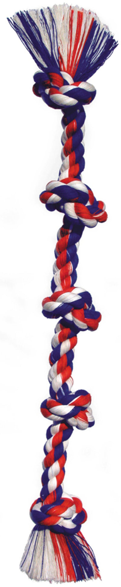 Mammoth Pet Products Cottonblend 5 Knot Rope Tug Dog Toy Multi-Color, 72 in, XX-Large