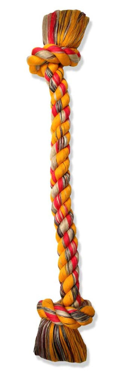 Mammoth Pet Products Cottonblend 2 Knot Rope Tug Dog Toy Multi-Color 48 in