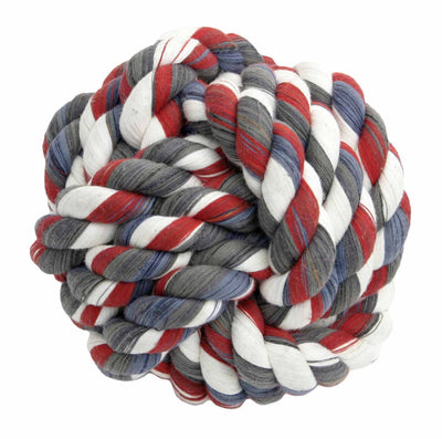 Mammoth Pet Products Monkey Fist Ball Dog toy Multi-Color Small, 3.75 in