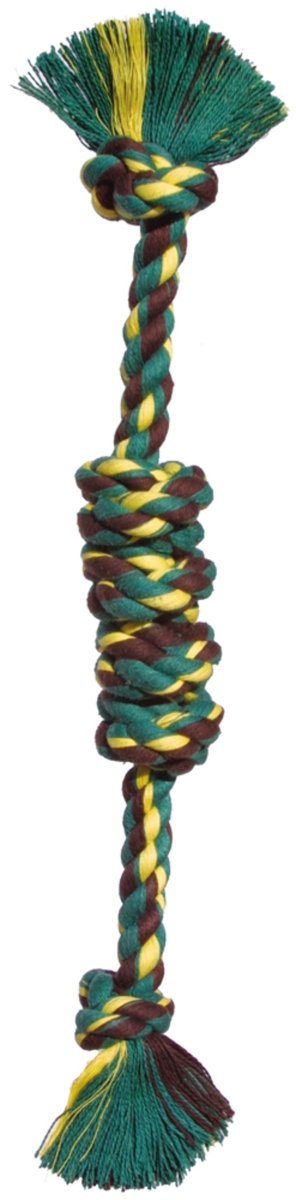 Mammoth Pet Products Monkey Fist Bar Dog Toy Multi-Color, 15 in, Small - Pets Perfect
