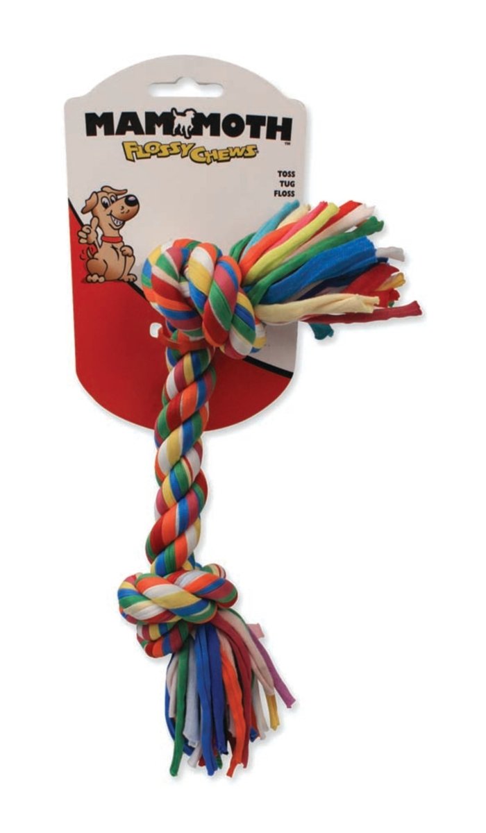 Mammoth Pet Products Cloth Dog Toy Rope Bone Assorted 1ea/12 in, MD - Pets Perfect