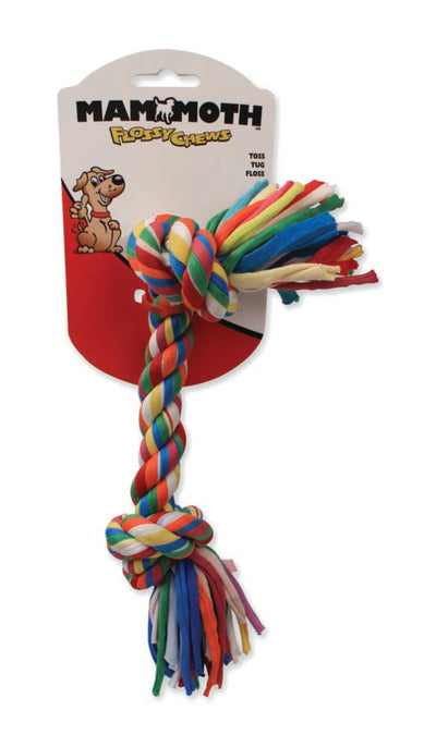 Mammoth Pet Products Cloth Dog Toy Rope Bone Assorted 12 in, Medium