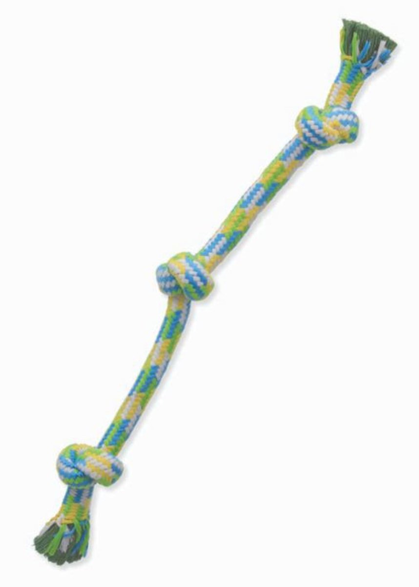 Mammoth Pet Products Braidys 3 Knot Rope Tug Dog Toy Assorted 1ea/20 in, MD - Pets Perfect