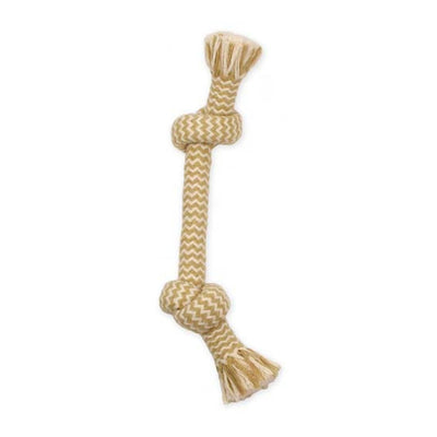 Mammoth Pet Products Flossy Chews EXTRA Peanut Butter Scented Dog Toy 2 Knot Bone, 1ea/MD, 12 in Default Title