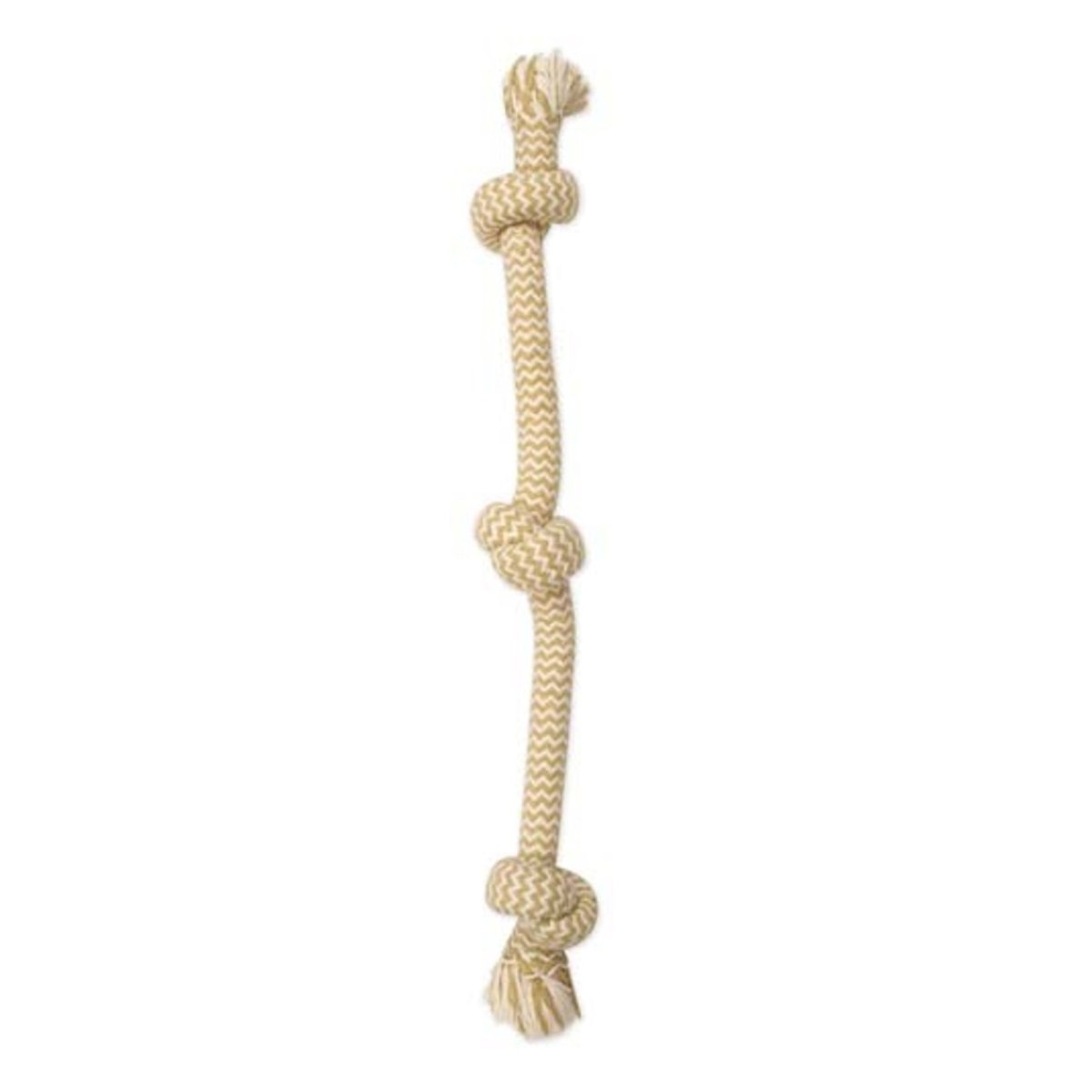 Mammoth Pet Products Flossy Chews EXTRA Peanut Butter Scented Dog Toy 3 Knot Tug, 1ea/LG, 25 in - Pets Perfect