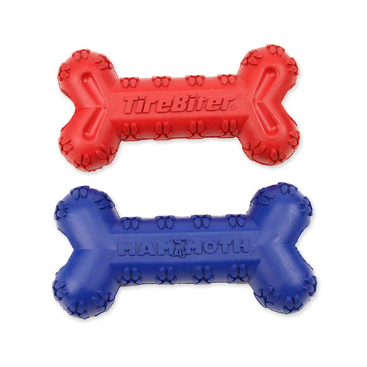 Mammoth Pet Products TireBiter Advanced Color Bone w/Treat Station Dog Toy 1ea/LG, 7.25in.
