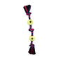 Mammoth 3 Knot Tug Dog toy with, 4 in Tennis Ball Multi-Color, 20 in