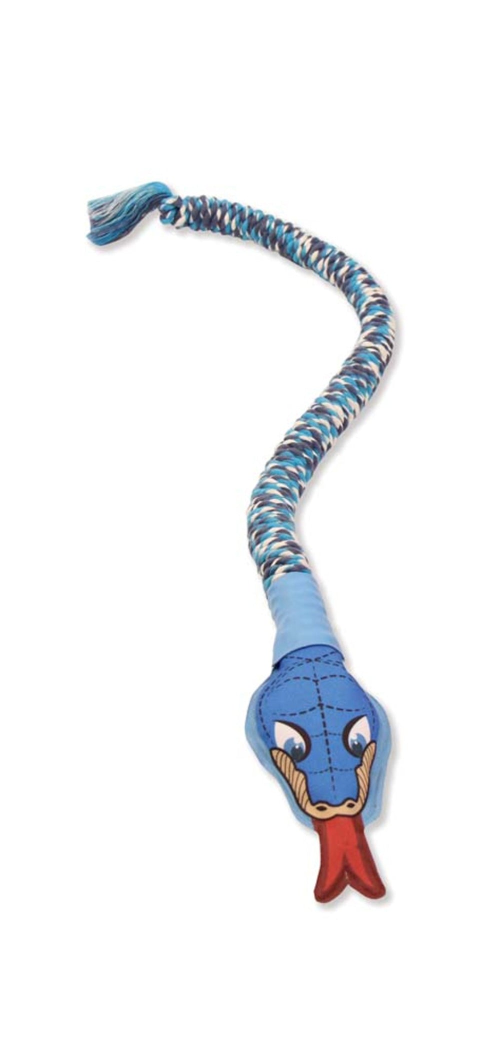 Mammoth Pet Products SnakeBiter Dog Toy With Squeaky Head Assorted, 28 in, Small