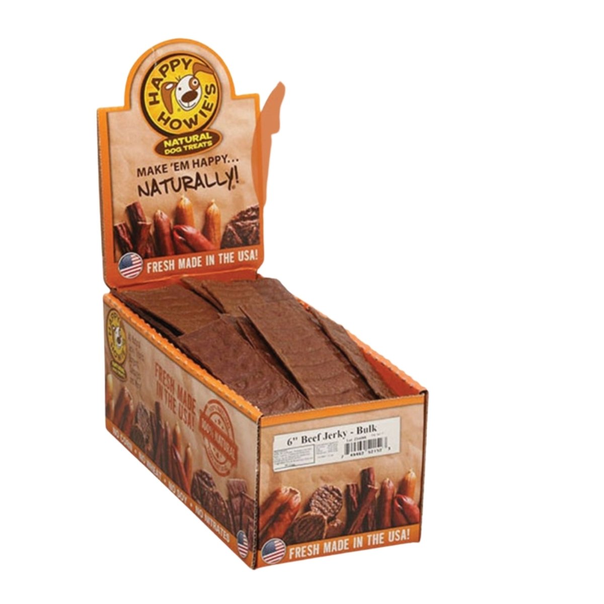Happy Howies Dog Beef Jerky 6In 80Pk - Pets Perfect