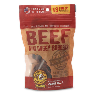 Happy Howie Dog Beef Burger Bakers Dozen 2 in 4 oz