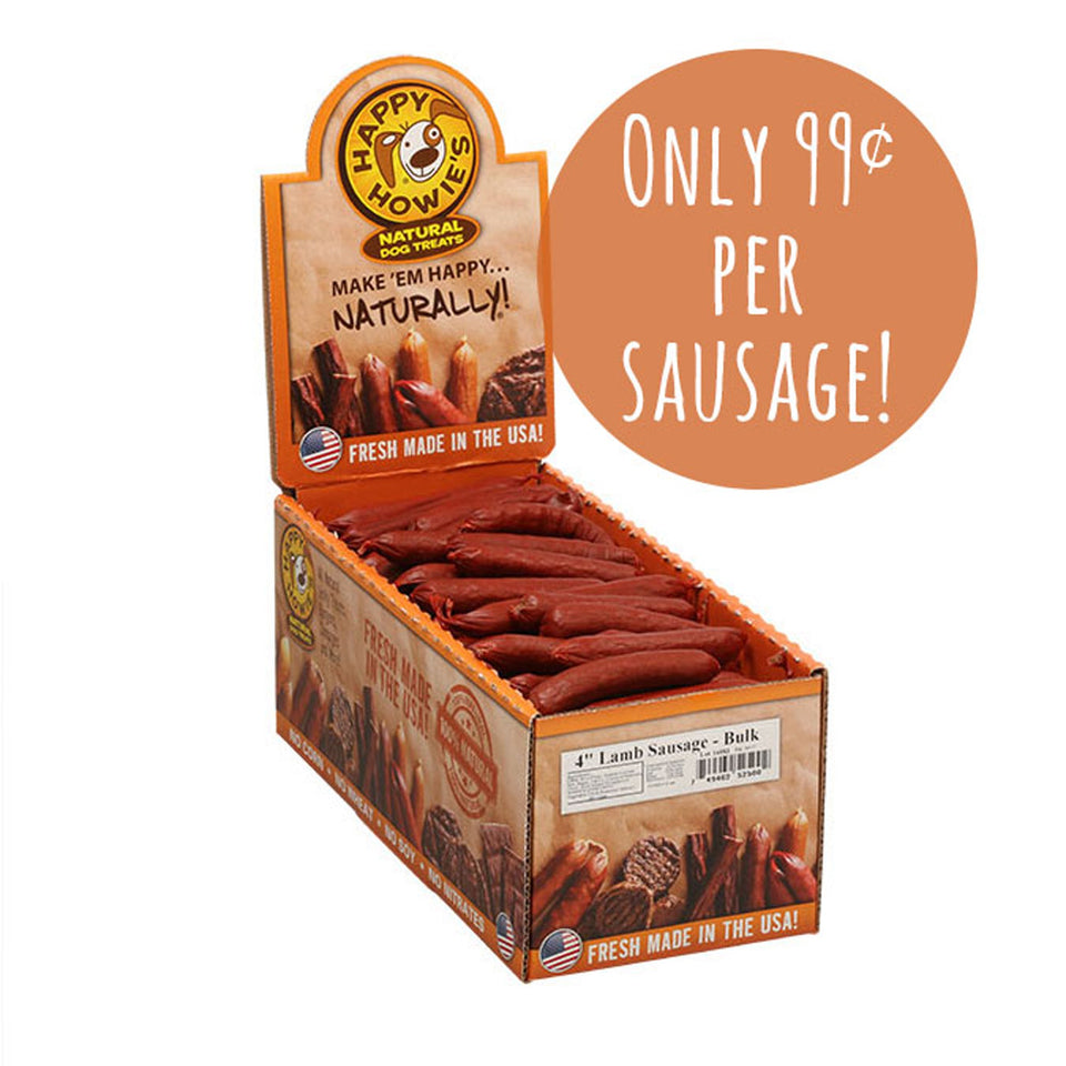 Happy Howie Dog Lamb Sausage 4 in 80 ct