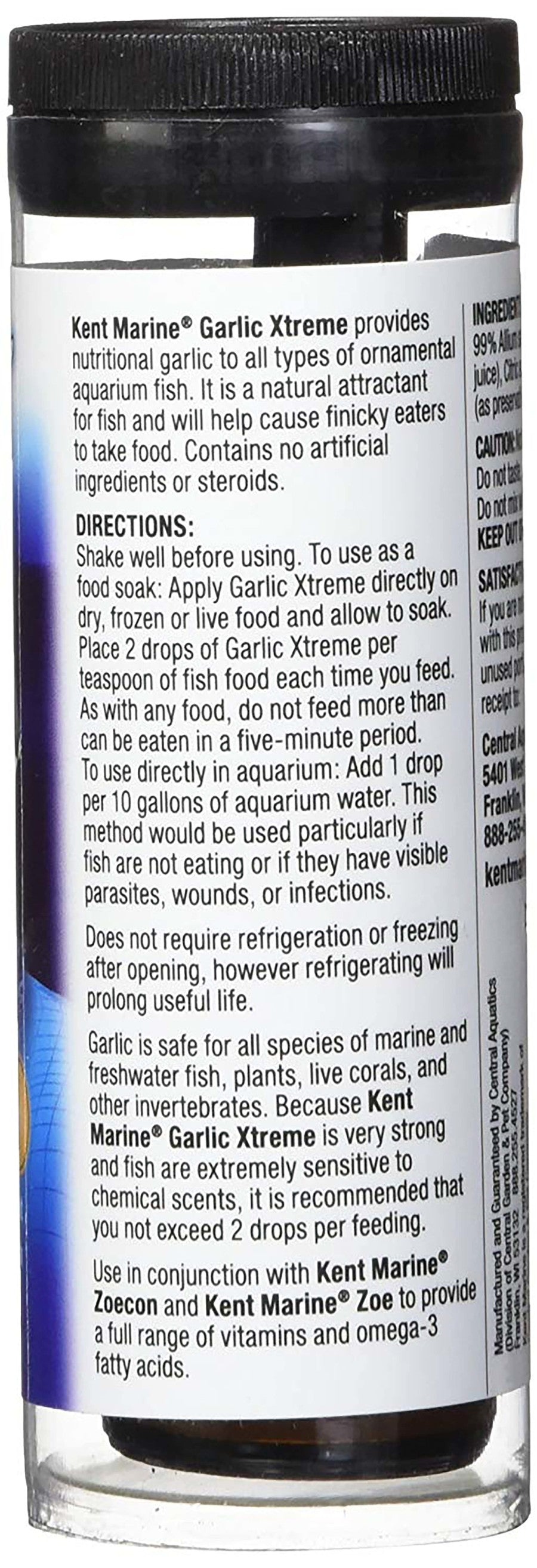 Kent Marine Garlic Xtreme for Fish 1 fl oz