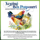 Nesting Box Potpourri aromatic blend with flowers and herbs for chicken comfort and health in nesting boxes