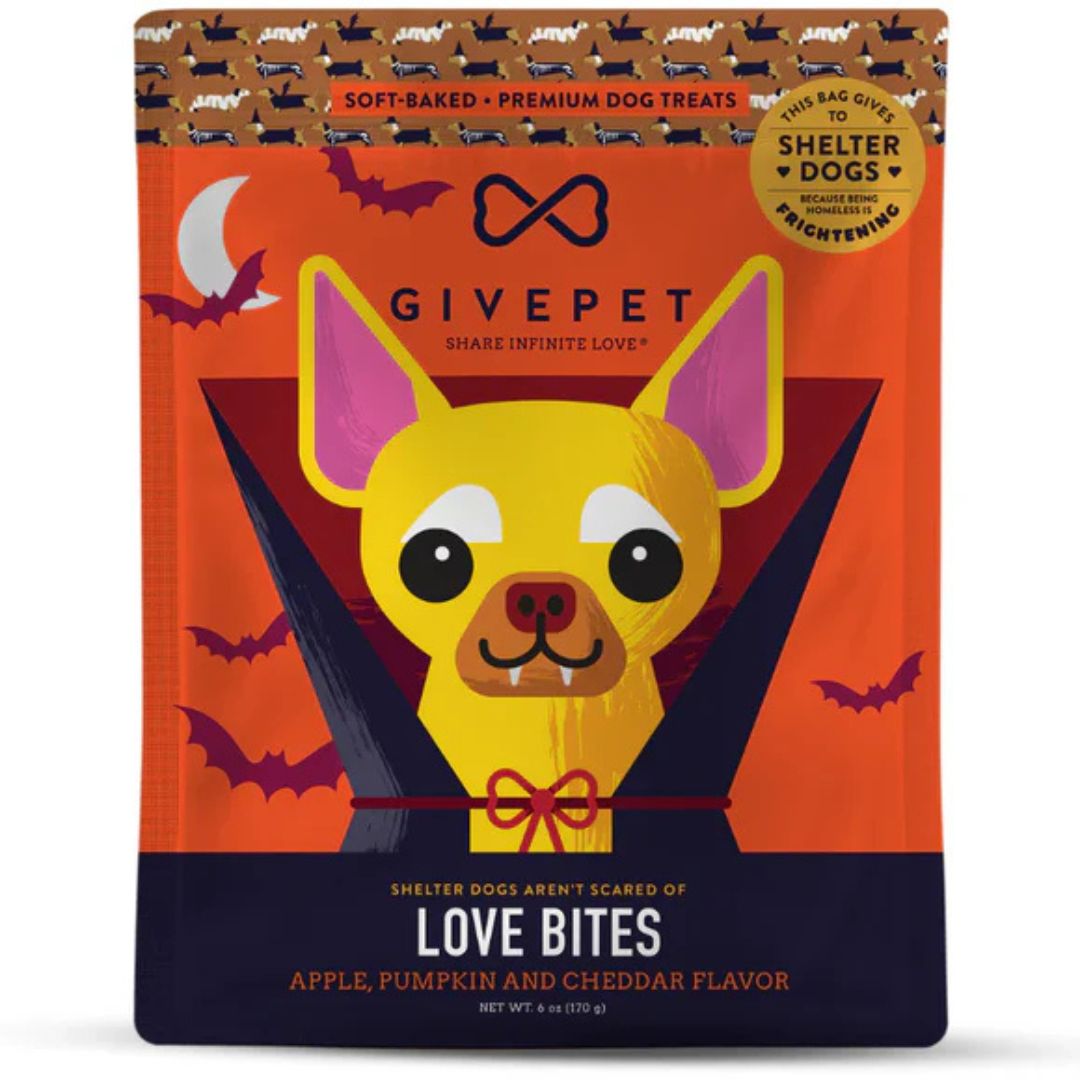 : Givepet Dog Soft Baked Halloween Love Bites 6 oz