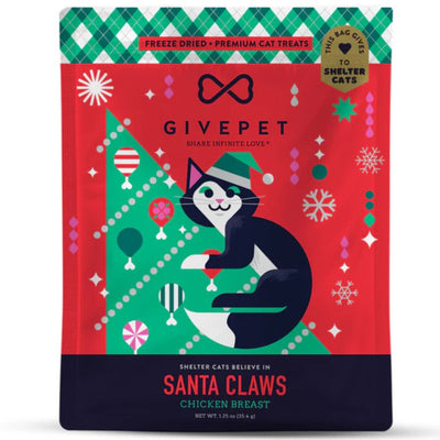 : Givepet Cat Holiday Freeze-Dried Grain Free Santa Claws 1.2Oz