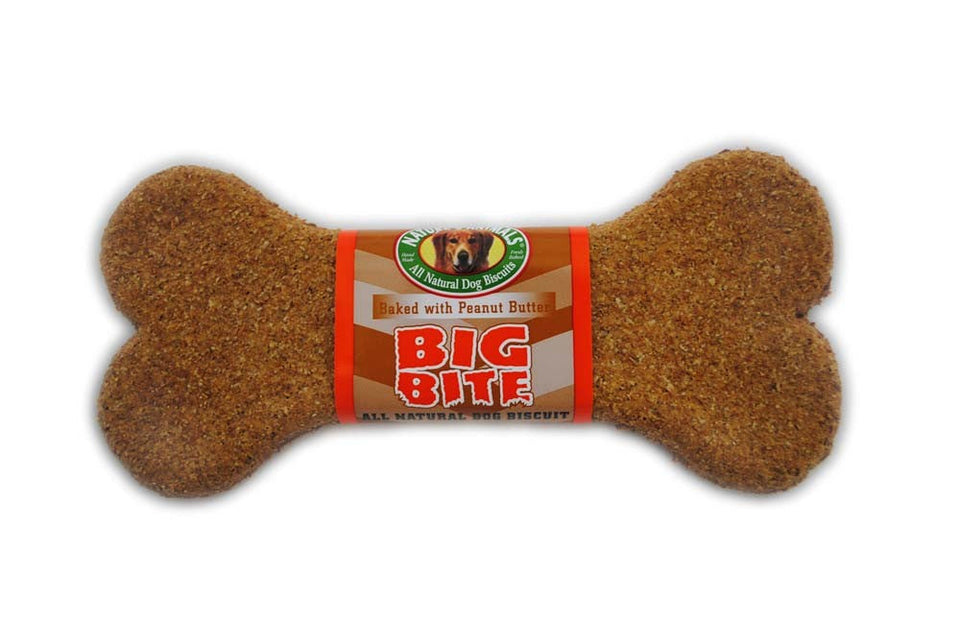 Nature's Animals Big Bite All Natural Dog Biscuit Display Peanut Butter 8 in, 24 ct