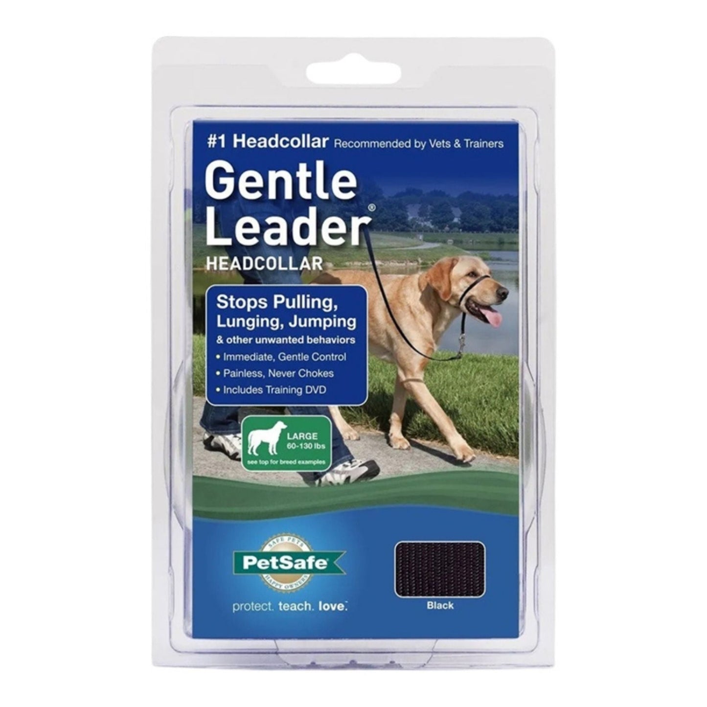 PetSafe Dog Gentle Leader Head Dog Collar, Black Large