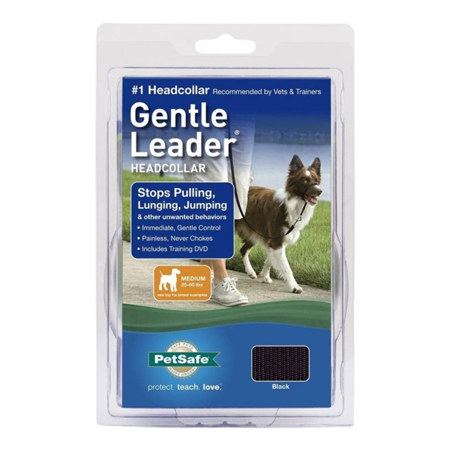 PetSafe Dog Gentle Leader Dog Head Dog Collar, Black Medium