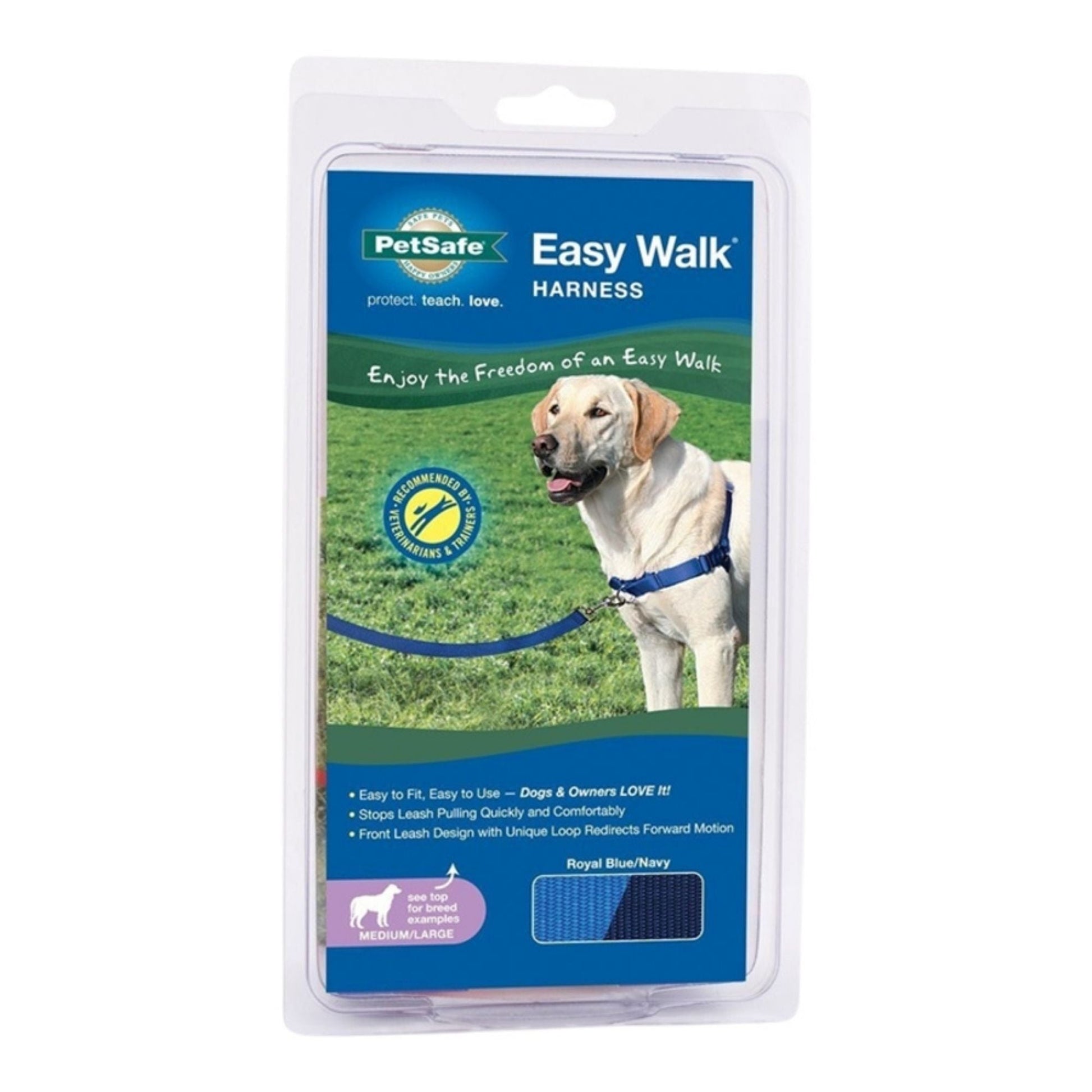 PetSafe Dog Easy Walk Dog Harness, Blue Medium/Large