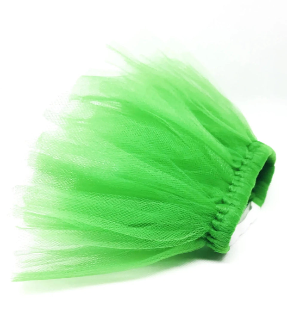 Green Christmas Dog Tutu Skirt - Holiday Tulle Pet Skirt - Pets Perfect