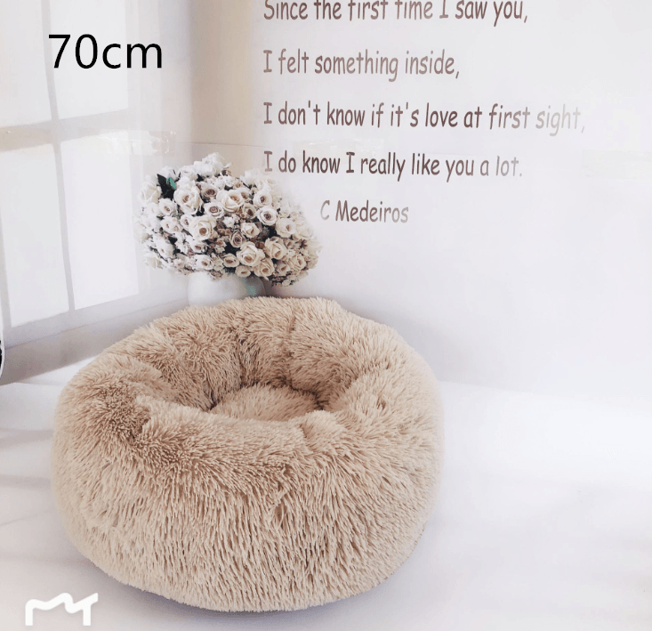 Cozy Haven: Luxurious Round Pet Bed For Winter Comfort - Pets Perfect
