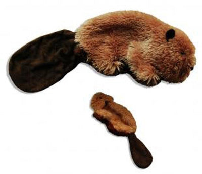 KONG Unstuffed Dog Toy Beaver with Squeaker Small