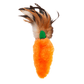 KONG Refillables Catnip Carrot with Feather Cat Toy Orange 1ea/One Size - Pets Perfect
