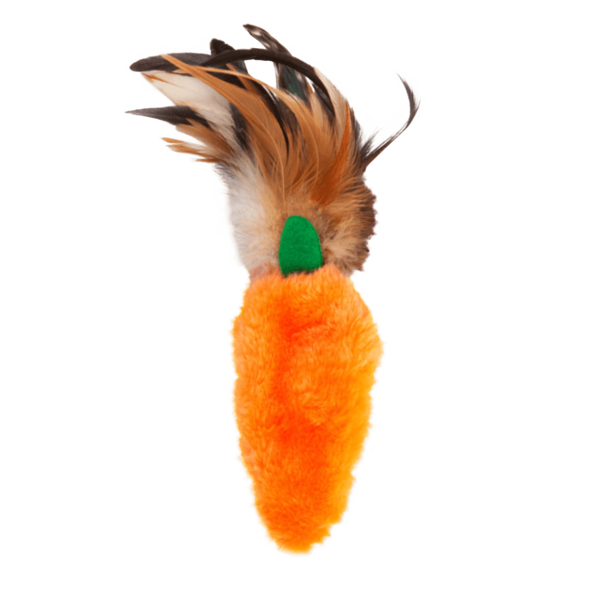 KONG Refillables Catnip Carrot with Feather Cat Toy Orange 1ea/One Size - Pets Perfect