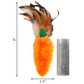 KONG Refillables Catnip Carrot with Feather Cat Toy Orange 1ea/One Size - Pets Perfect