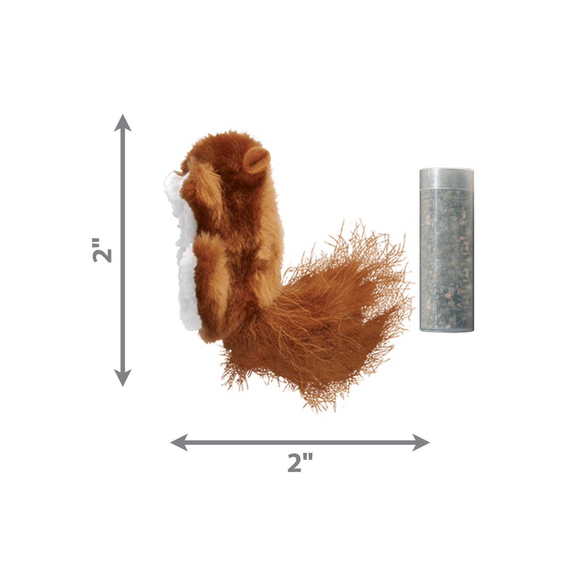 KONG Refillables Catnip Squirrel Cat Toy Brown 1ea/One Size - Pets Perfect