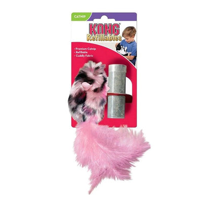 KONG Refillables Catnip Field Mouse Cat Toy Pink