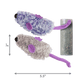 KONG Refillables Catnip Purple and Frosty Mice Cat Toy Purple, Frosty Grey 1ea/One Size, 2 pk - Pets Perfect