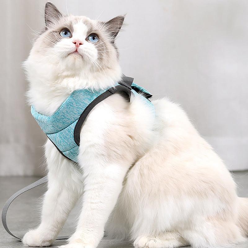 Lightweight Lace Cat Leash And Chest Strap Set - Stylish And Comfortable Outdoor Cat Harness - Pets Perfect