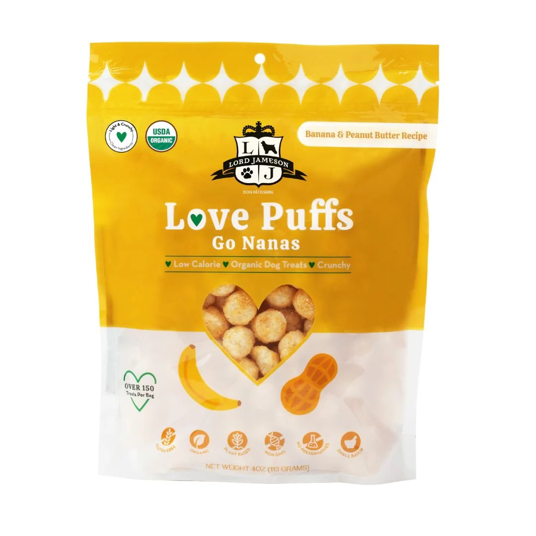 Lord Jameson Dog Puffs Go Nanas 4Oz - Pets Perfect