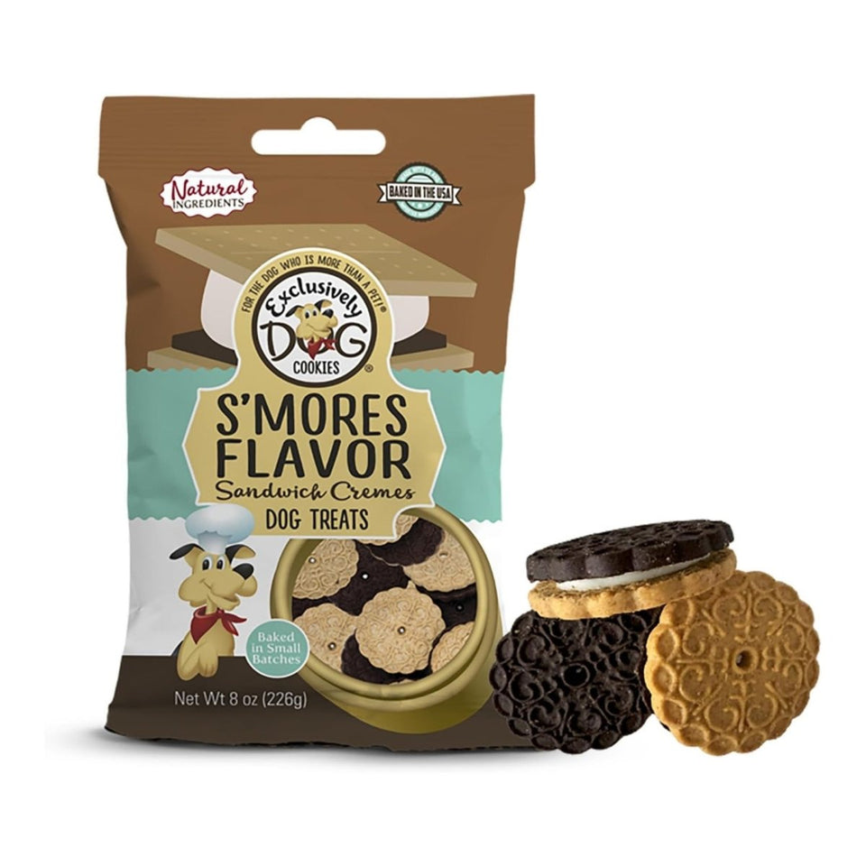Exclusively Pet Small'mores Sandwich Creme Dog Treats 8 oz