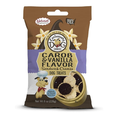 Exclusively Pet Carob Vanilla Sandwich Creme Dog Treats 8 oz