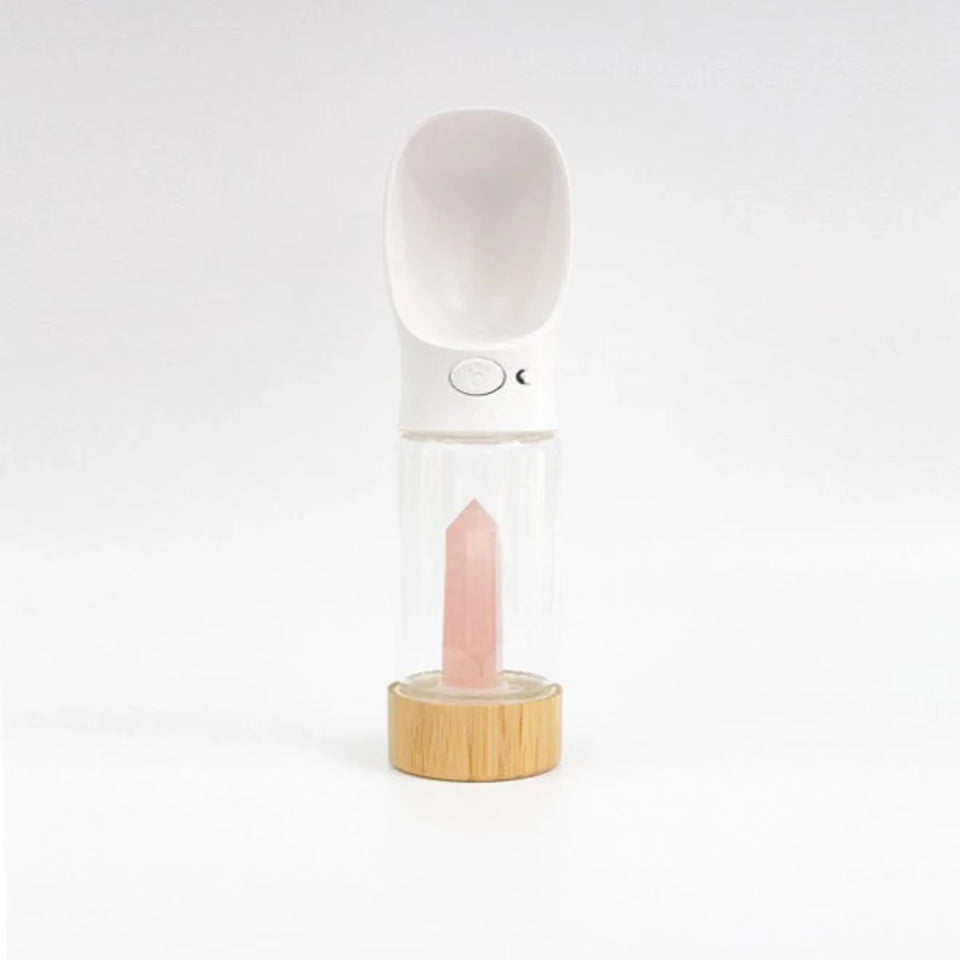Merci Collective Urban Oasis Crystal-Infused Dog Water Bottle, 300 mL - Pets Perfect