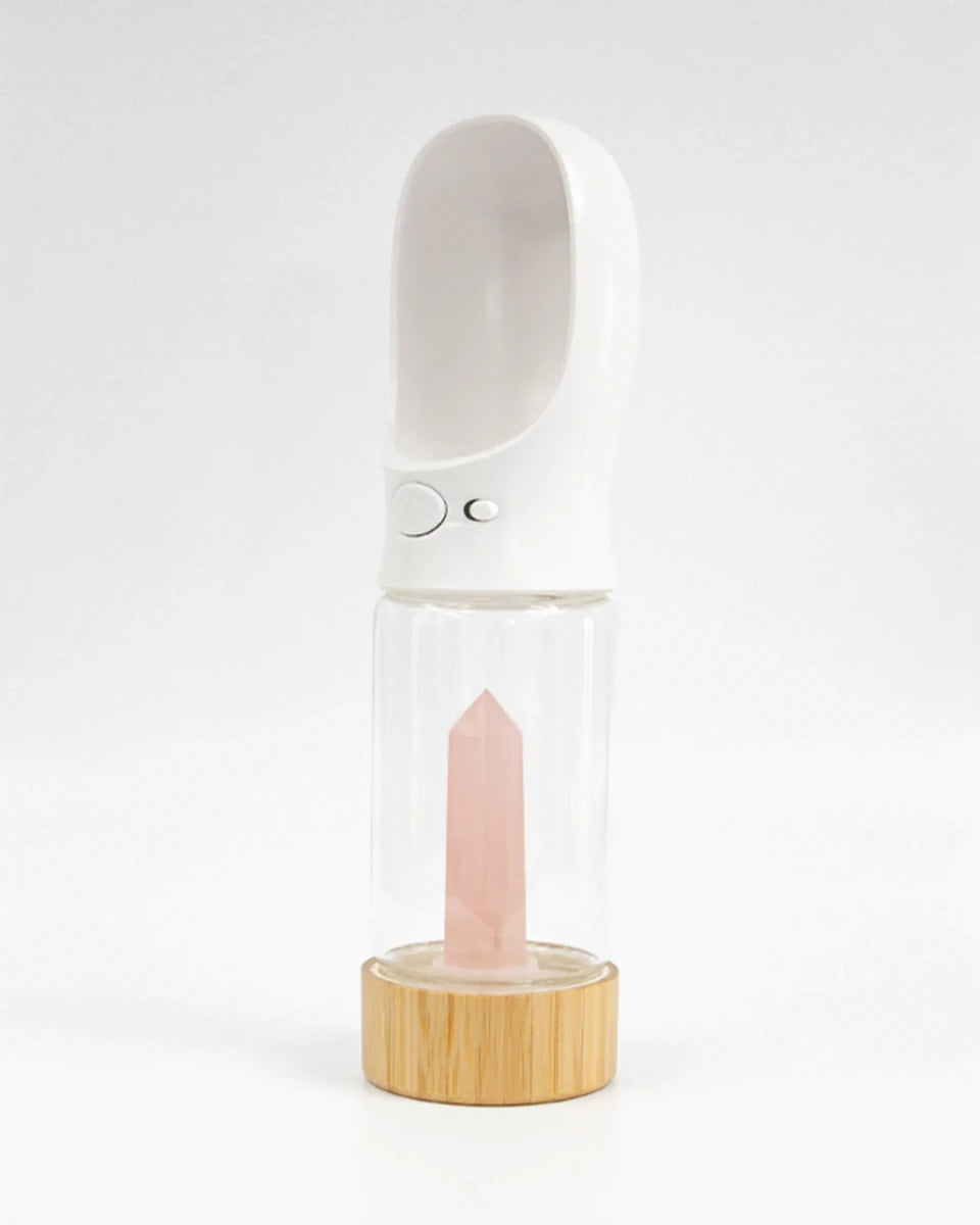 Merci Collective Urban Oasis Crystal-Infused Dog Water Bottle, 300 mL - Pets Perfect