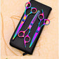 Professional Pet Grooming Scissors Set - 7 - Piece Kit with Curved, Straight & Thinning Shears - Pets Perfect