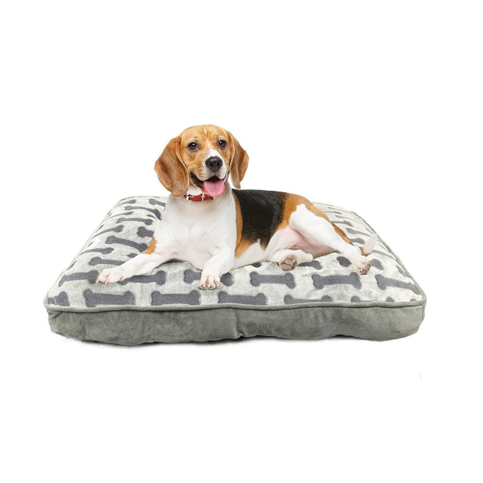 Ethical Pet Sleep Zone Luxe Bone Print Pillow 32? Light Gray, view 2