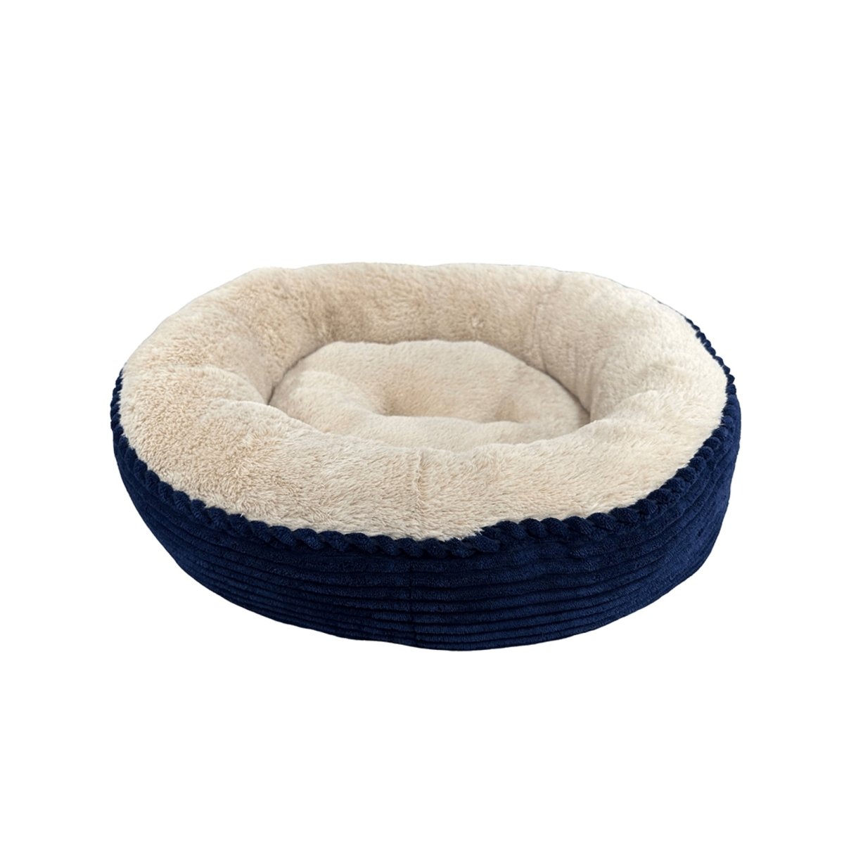 Ethical Pet Sleep Zone Luxe Round Rib Corduroy 23? Navy - Pets Perfect