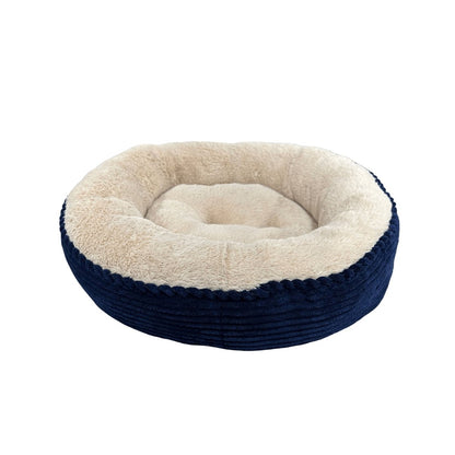 Ethical Pet Sleep Zone Luxe Round Rib Corduroy 23? Navy - Pets Perfect