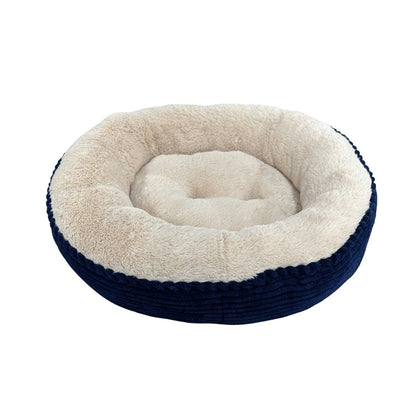 Ethical Pet Sleep Zone Luxe Round Rib Corduroy 31? Navy - Pets Perfect