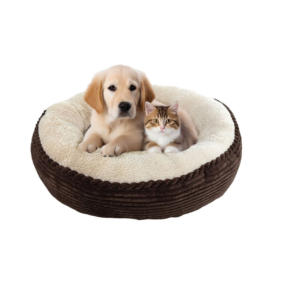 Ethical Pet Sleep Zone Luxe Round Rib Corduroy 23? Chocolate, view 2